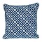 Nassau Collection Greek Key Square Cotton Throw Pillow - 20" - Blue and White